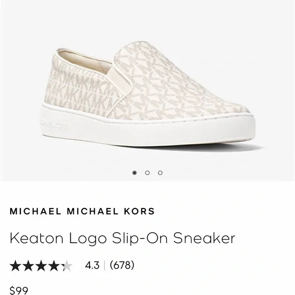 SALE ! Michael Kors Keaton Logo Slip-On Sneaker Sz 4 EUC Fits Women 5.5!! - Picture 9 of 9